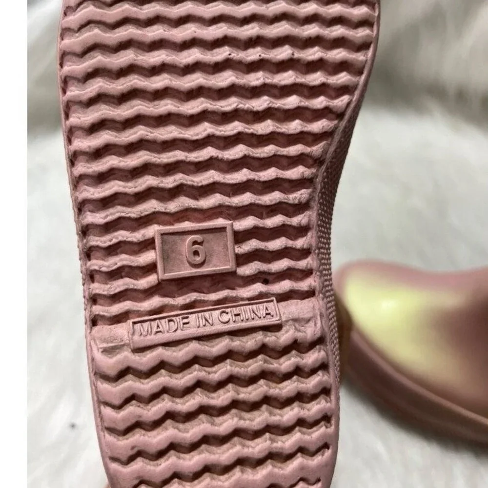 Hunter Kids First Classic Nebula Pink Iridescent Rain Boots Size‎ 6 Toddler